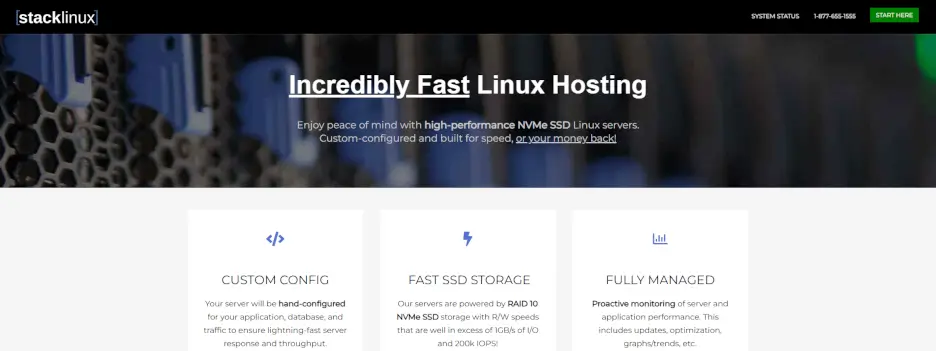 StackLinux custom-built SSD Linux servers - built for speed!